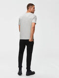 Selected SLHTHEPERFECT O-NECK T-SHIRT, Light Grey Melange, highres - 16057141_LightGreyMelange_004.jpg