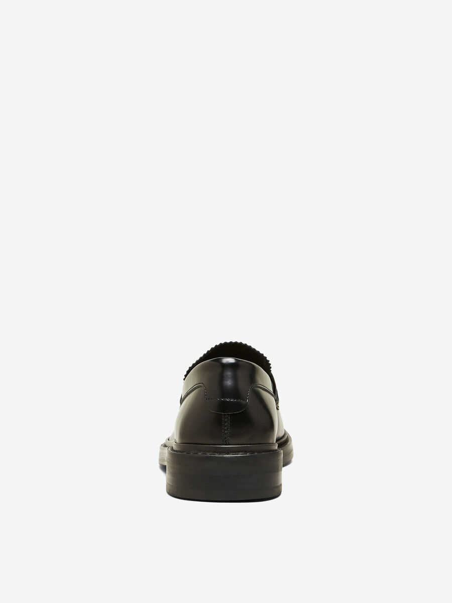 Selected LÆDER POLIDO PENNY LOAFERS, Black, highres - 16081326_Black_004.jpg