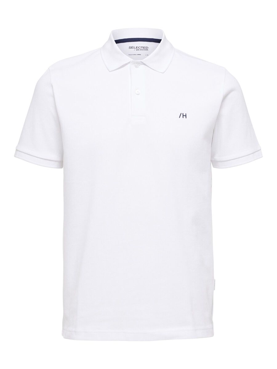 Selected KLASSISCHER POLO SHIRT, Bright White, highres - 16087839_BrightWhite_001.jpg