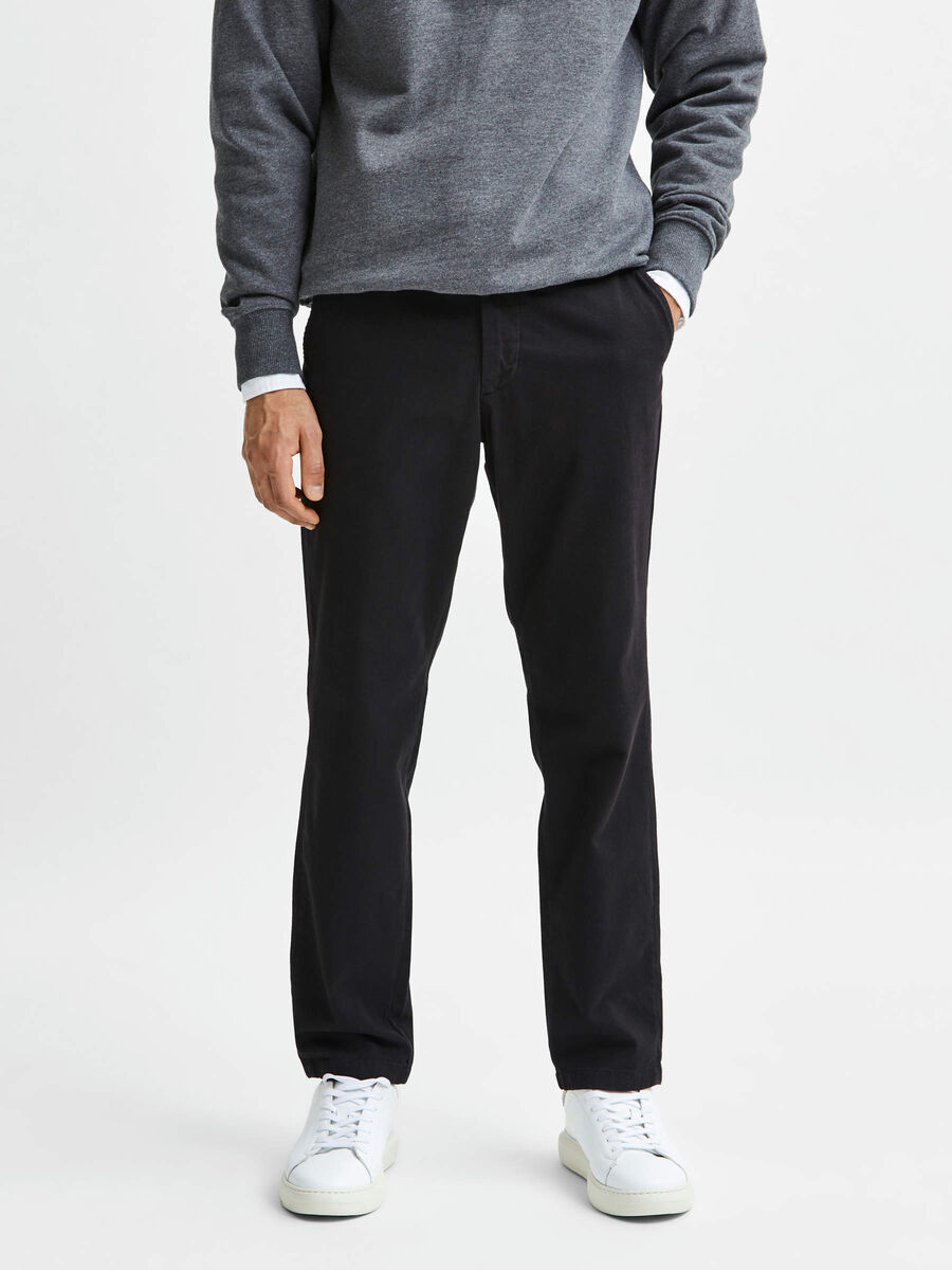 Selected SLIM FIT TROUSERS, Black, highres - 16074963_Black_003.jpg