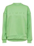 Selected EMBROIDERED SWEATSHIRT, Absinthe Green, highres - 16088970_AbsintheGreen_001.jpg