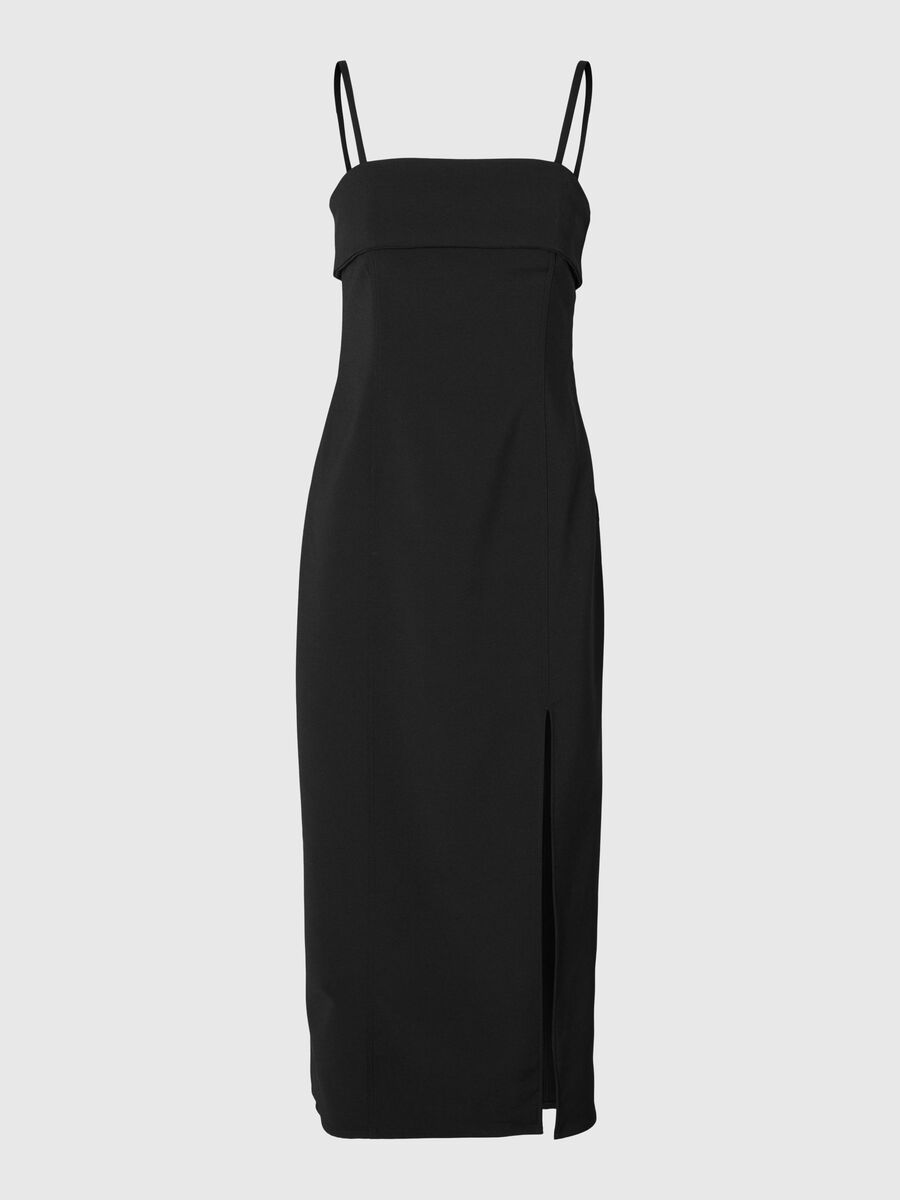 Selected STRAPLESS MIDI DRESS, Black, highres - 16095005_Black_001.jpg