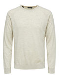 Selected MERINO WOOL - JUMPER, Light Grey Melange, highres - 16075355_LightGreyMelange_001.jpg