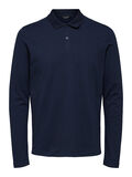 Selected LANGÄRMELIGES POLO SHIRT, Dark Sapphire, highres - 16072839_DarkSapphire_001.jpg