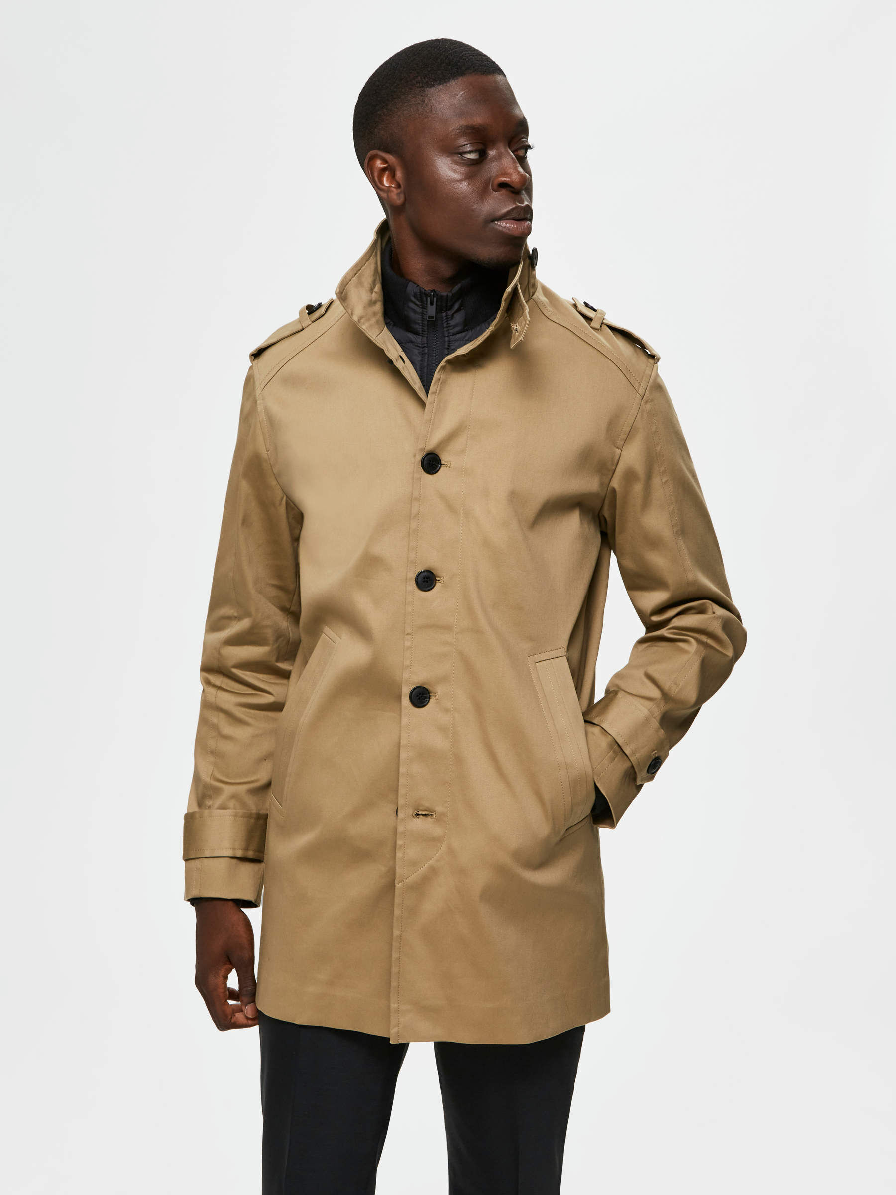 TRANSITIONAL COAT Brown SELECTED HOMME
