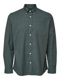 Selected ORGANIC COTTON OXFORD SHIRT, Forest Night, highres - 16077359_ForestNight_001.jpg