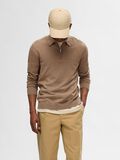 Selected GEBREIDE POLO MET LANGE MOUWEN, Teak, highres - 16094271_Teak_1113639_003.jpg