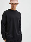 Selected RONDE HALS SWEATSHIRT, Black, highres - 16083414_Black_008.jpg