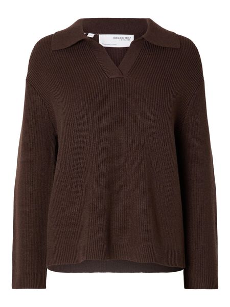 Selected POLO EN MAILLE PULLOVER, Java, highres - 16091361_Java_001.jpg