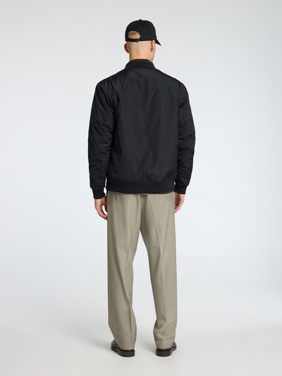 Selected PADDED BOMBER JACKET, Black, highres - 16095558_Black_004.jpg