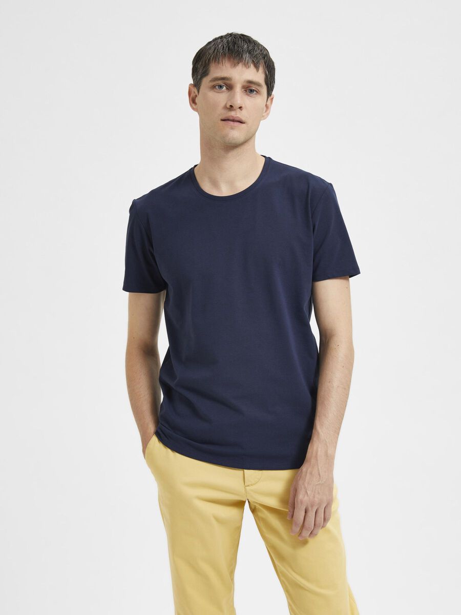 Selected CLASSIQUE T-SHIRT, Navy Blazer, highres - 16087852_NavyBlazer_003.jpg