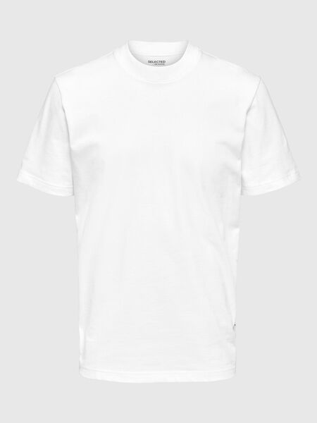 Selected MANCHES COURTES T-SHIRT, Bright White, highres - 16077385_BrightWhite_001.jpg