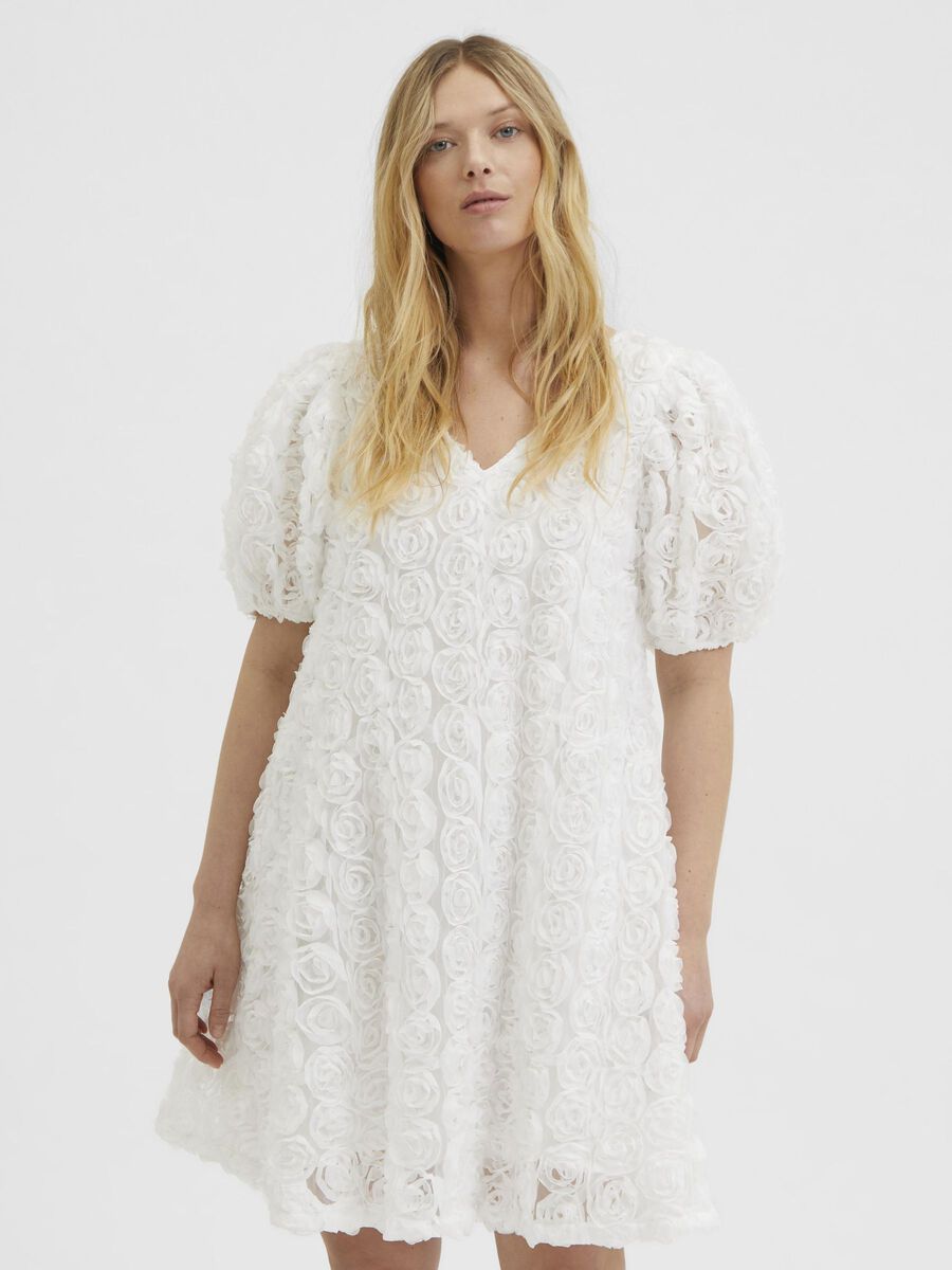 Selected BLOMSTRET KORT KJOLE, Bright White, highres - 16084979_BrightWhite_003.jpg