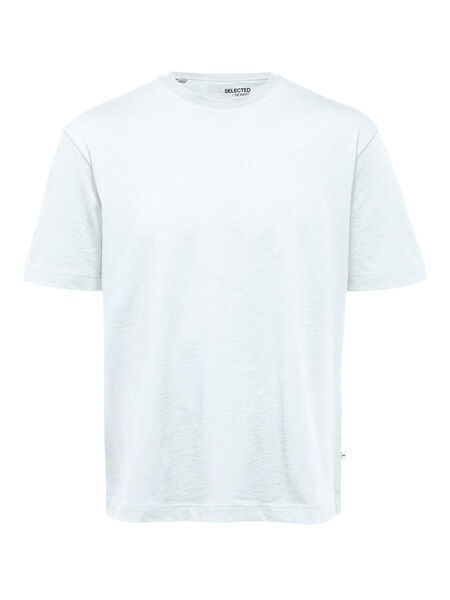Selected LOOSE FIT ORGANIC COTTON 200G T-SHIRT, Bright White, highres - 16077361_BrightWhite_001.jpg