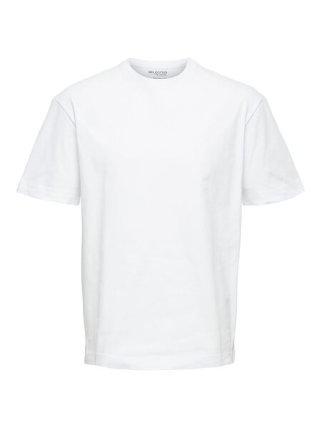 Selected COUPE AMPLE, COTON BIOLOGIQUE 200G T-SHIRT, Bright White, highres - 16077361_BrightWhite_001.jpg