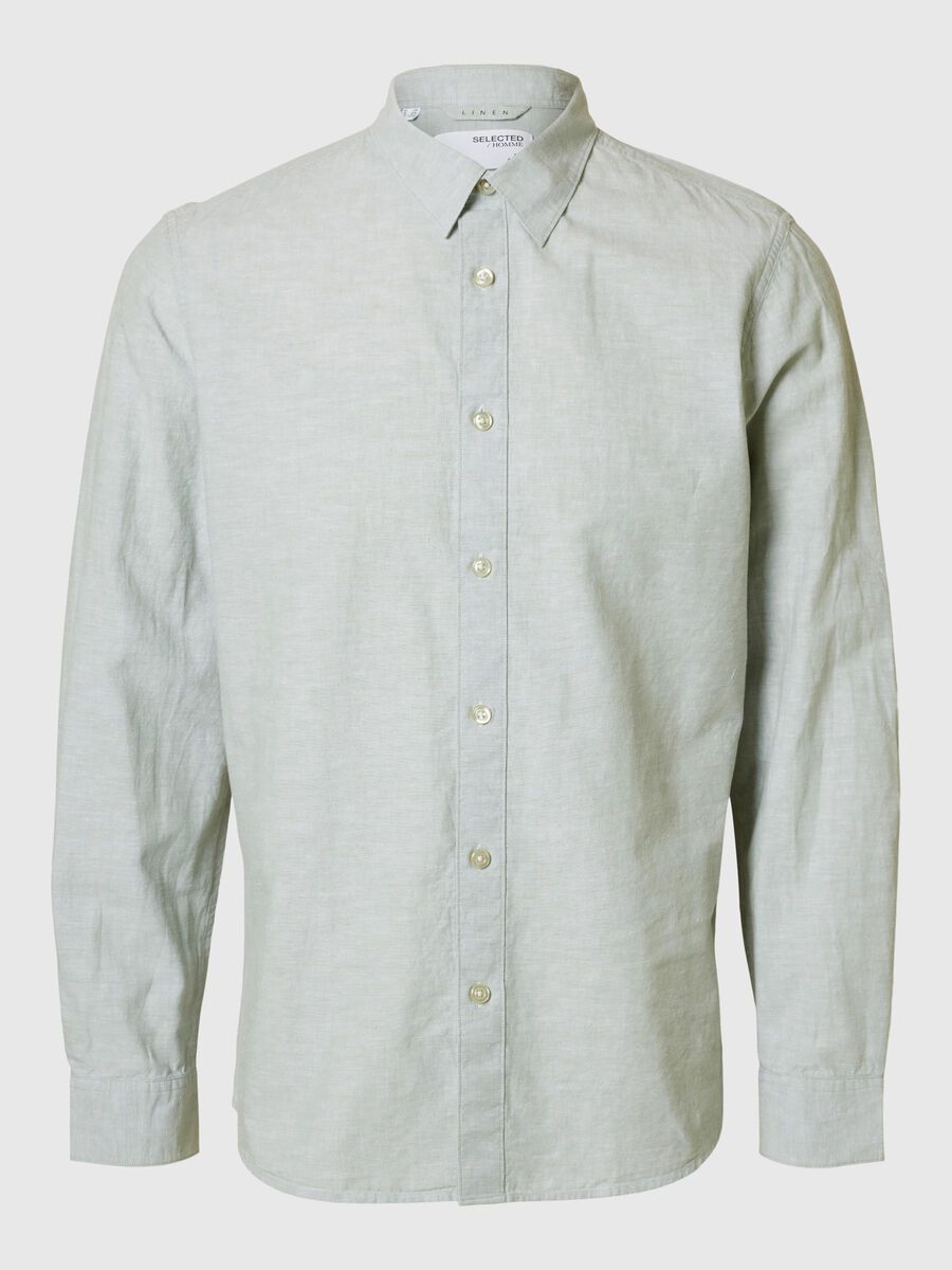 Selected LONG SLEEVED SHIRT, Iceberg Green, highres - 16078867_IcebergGreen_1151848_001.jpg
