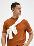 Selected SHORT-SLEEVED T-SHIRT, Bombay Brown, highres - 16077385_BombayBrown_008.jpg