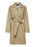 Selected PETITE - GERECYCLED POLYESTER DUBBELE KNOPENRIJ TRENCHCOAT, Cornstalk, highres - 16079321_Cornstalk_001.jpg