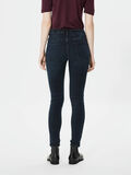 Selected HIGH WAIST - SLIM FIT JEANS, Dark Blue Denim, highres - 16056819_DarkBlueDenim_004.jpg