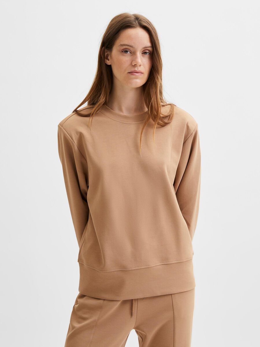 Selected SHOULDER PAD SWEATSHIRT, Amphora, highres - 16080812_Amphora_003.jpg