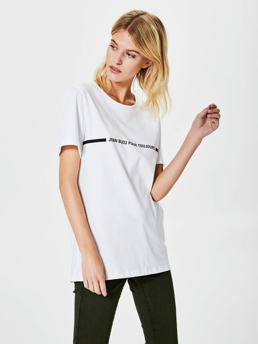 Selected TRYCKT - T-SHIRT, Bright White, highres - 16058220_BrightWhite_577419_003.jpg