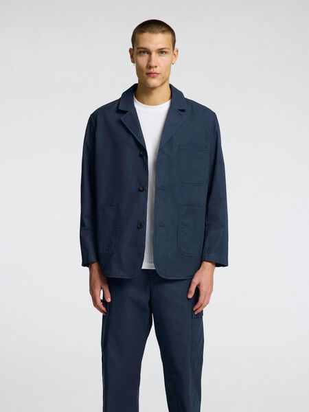 Selected HYBRID COTTON BLAZER, Outer Space, highres - 16099044_OuterSpace_003.jpg