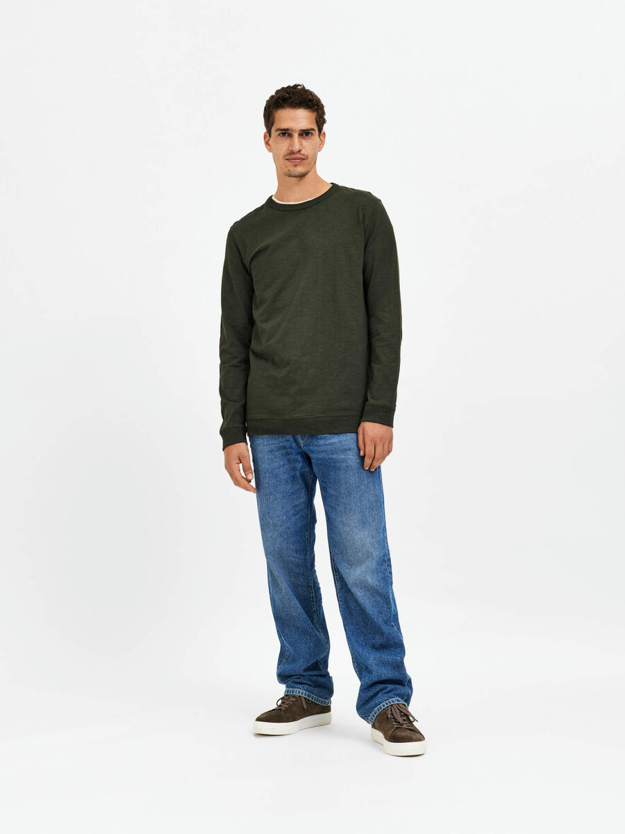 Selected LONG SLEEVED T-SHIRT, Rosin, highres - 16086364_Rosin_005.jpg