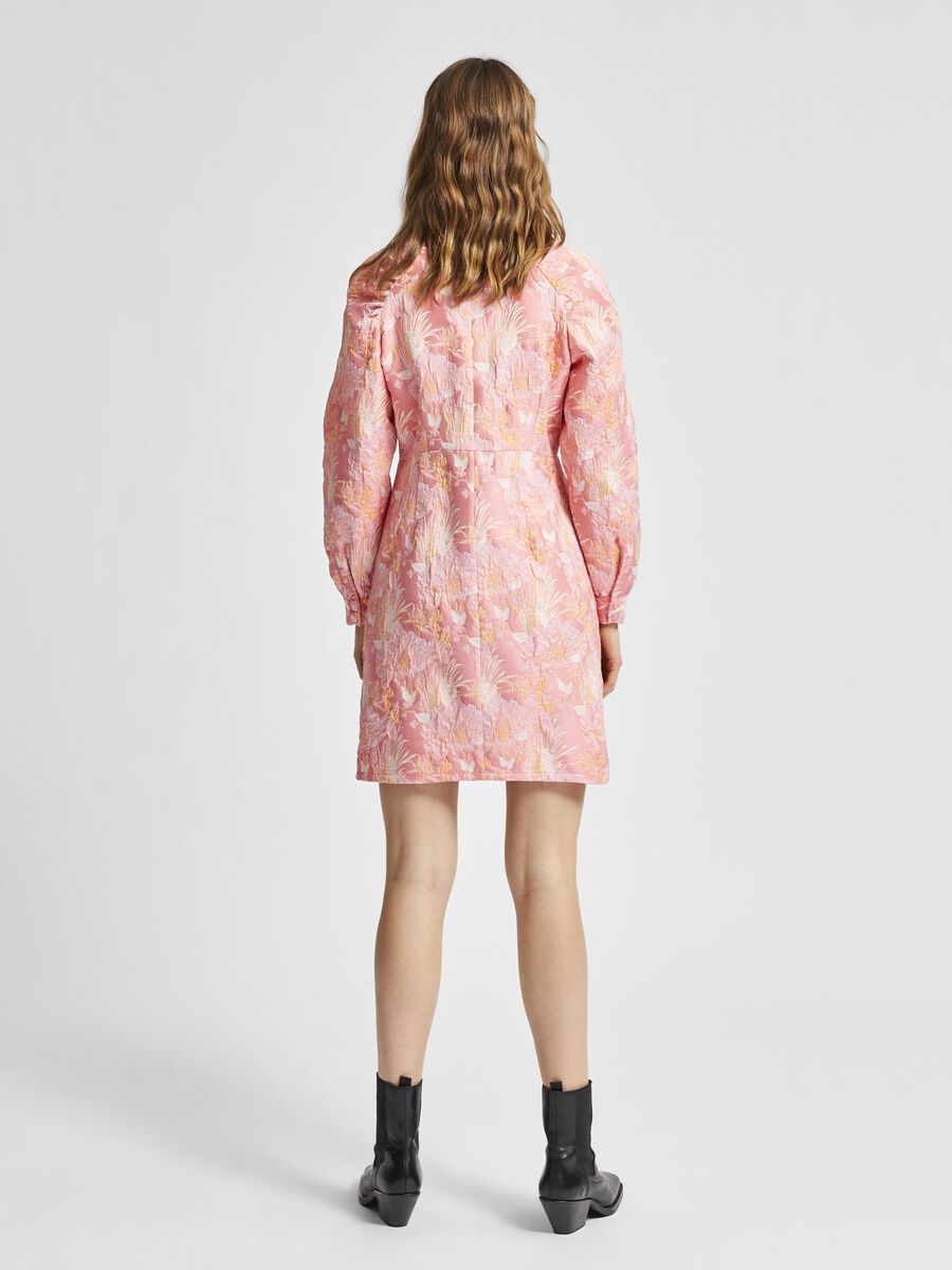 Selected KORT JACQUARD BLOMSTRET KJOLE, Conch Shell, highres - 16081049_ConchShell_878520_004.jpg