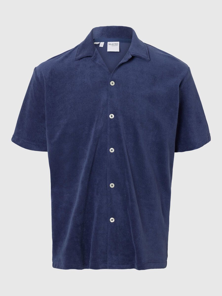 Selected TERRYCLOTH SHORT SLEEVED SHIRT, Oceana, highres - 16096778_Oceana_001.jpg