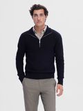 Selected HALF-ZIP PULLOVER, Black, highres - 16092550_Black_003.jpg