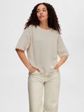 Selected SHORT-SLEEVED KNITTED TOP, Birch, highres - 16089160_Birch_1016726_008.jpg