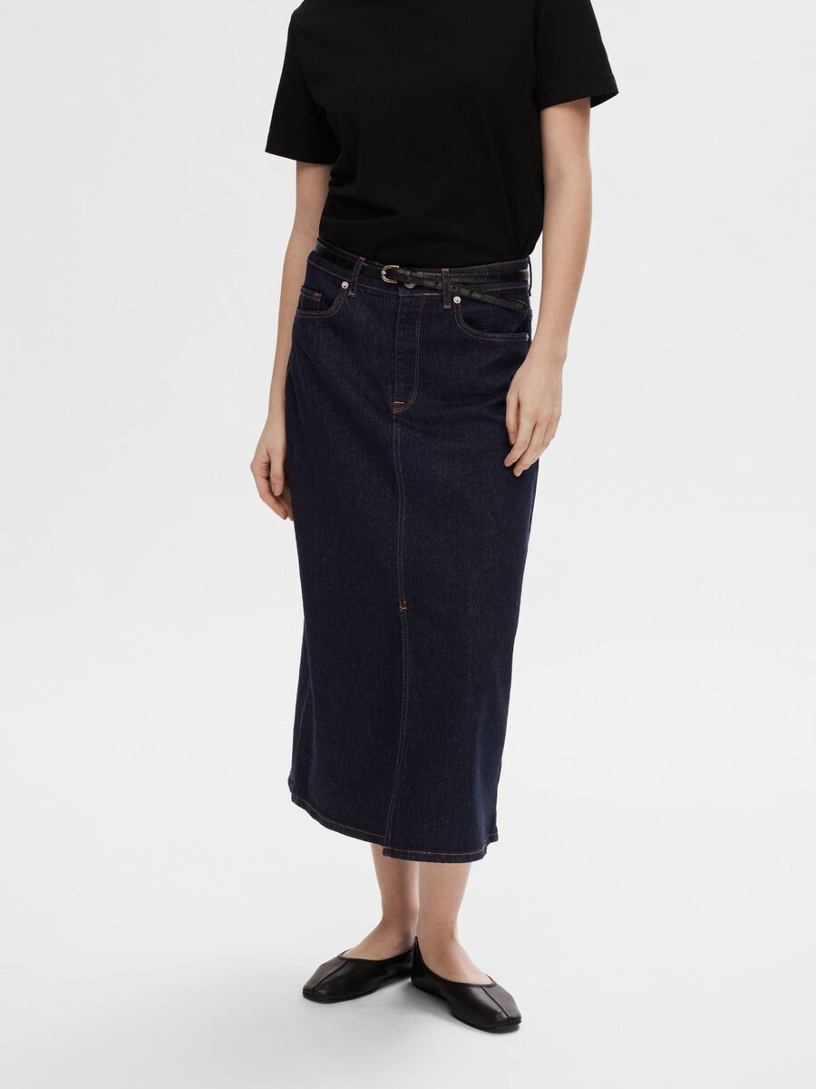 Selected DENIM MIDI SKIRT, Dark Blue Denim, highres - 16093600_DarkBlueDenim_003.jpg