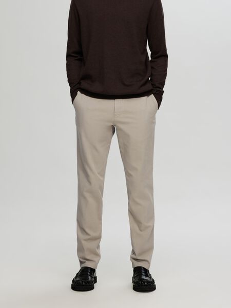 Selected 175 SLIM FIT STRUKTURERAD CHINOS, Pure Cashmere, highres - 16091554_PureCashmere_003.jpg