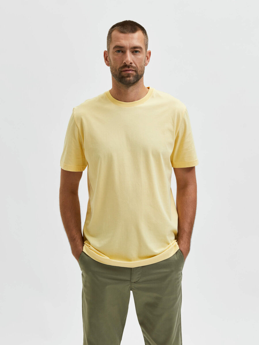 Selected COMPACT ORGANIC COTTON 180G - T-SHIRT, Sunlight, highres - 16077365_Sunlight_003.jpg