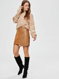 Selected ASYMMETRISCHE LEREN ROK, Tobacco Brown, highres - 16074203_TobaccoBrown_008.jpg