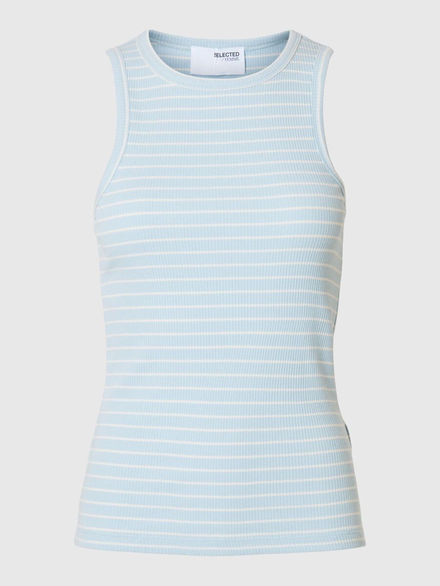 Selected GESTREIFTE TANKTOP, Cashmere Blue, highres - 16089855_CashmereBlue_1097866_001.jpg