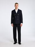 Selected À SIMPLE BOUTONNAGE EN LAINE MÉLANGÉE BLAZER, Dark Navy, highres - 16095790_DarkNavy_005.jpg