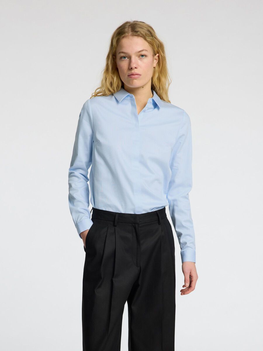 Selected NAUWSLUITEND OVERHEMD MET LANGE MOUWEN, Light Blue, highres - 16097573_LightBlue_003.jpg