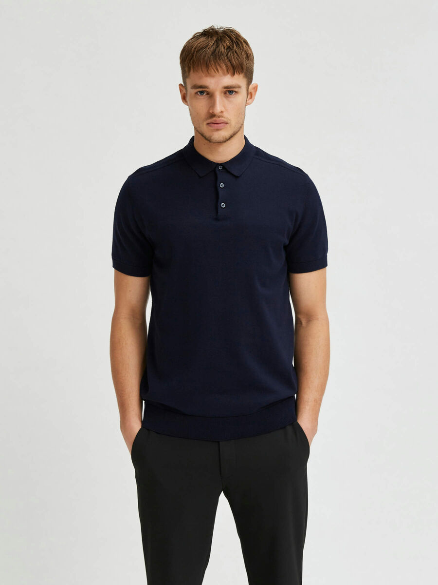 Selected SUAVE ALGODÓN PIMA POLO, Navy Blazer, highres - 16074685_NavyBlazer_830708_003.jpg