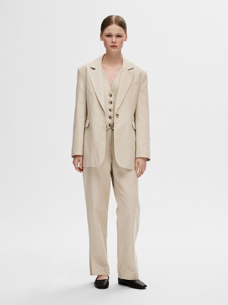 Selected SLIM FIT LEINENMIX BLAZER, Humus, highres - 16093139_Humus_005.jpg