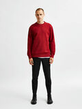 Selected REGULAR FIT ORGANIC COTTON SWEATSHIRT, Sun-Dried Tomato, highres - 16078631_SunDriedTomato_005.jpg