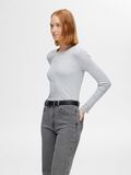 Selected GERIBDE TOP MET LANGE MOUWEN, Light Grey Melange, highres - 16077380_LightGreyMelange_003.jpg