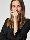 Selected RUFFLE DETAIL - 3/4 SLEEVED BLOUSE, Black, highres - 16063033_Black_006.jpg