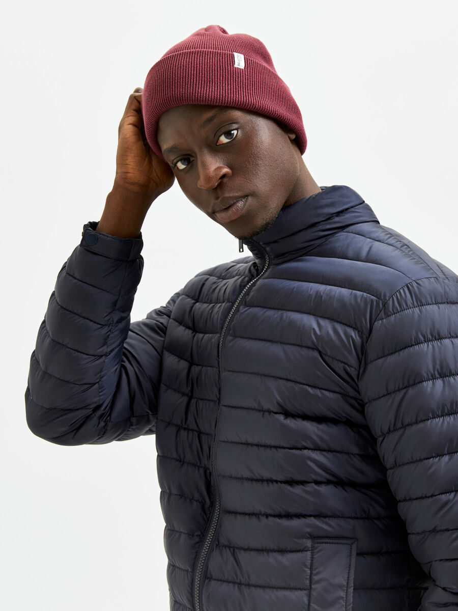 Selected ORGANIC COTTON - BEANIE, Burgundy, highres - 16075823_Burgundy_003.jpg
