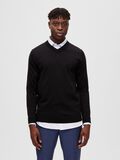 Selected V-AUSSCHNITT PULLOVER, Black, highres - 16089190_Black_003.jpg