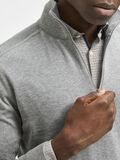 Selected HALF-ZIP KNITTED JUMPER, Medium Grey Melange, highres - 16074687_MediumGreyMelange_006.jpg