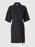 Selected LINEN SHIRT DRESS, Black, highres - 16093806_Black_001.jpg