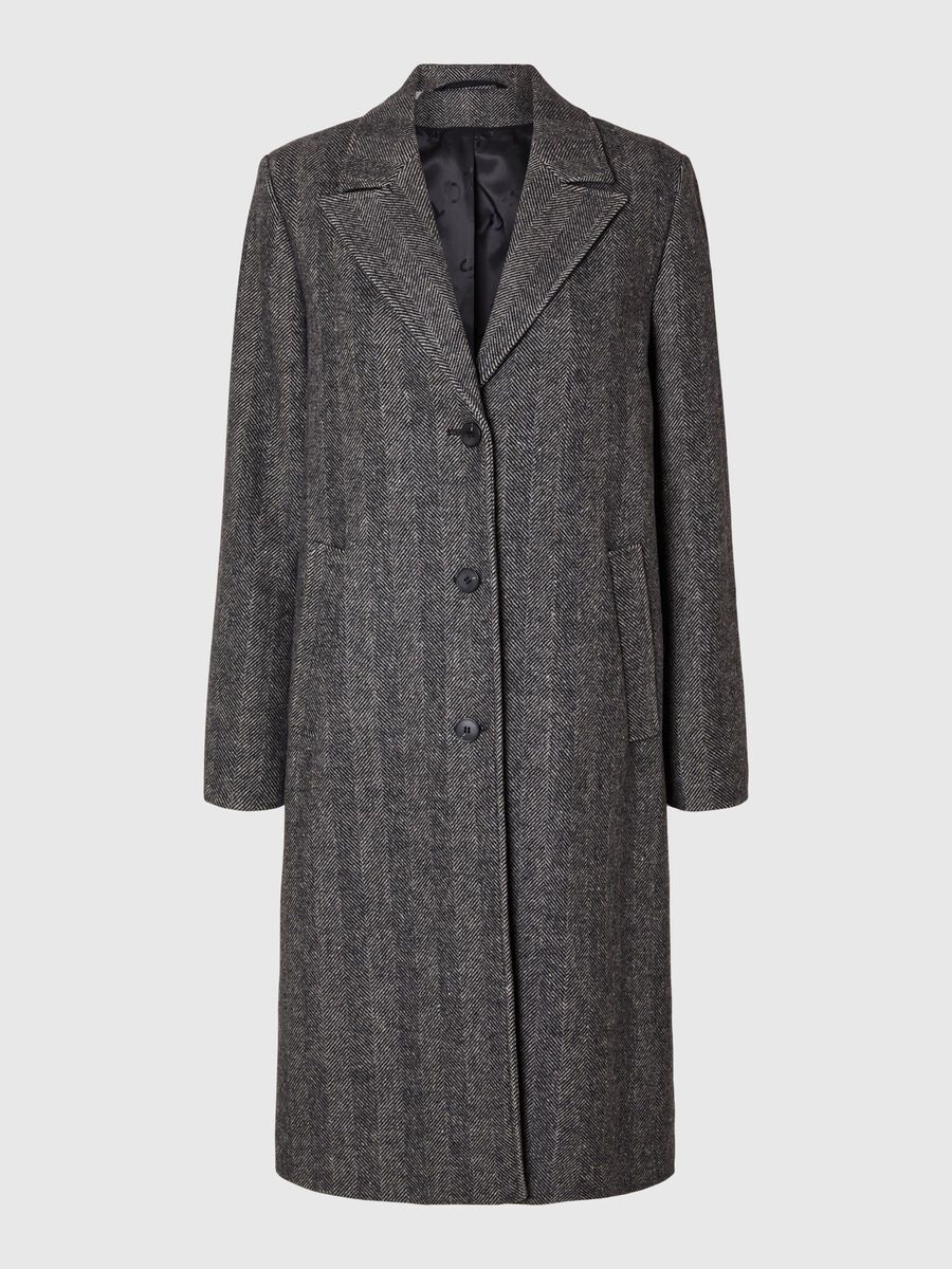 Selected WOOL BLEND LONG COAT, Black, highres - 16094216_Black_1112651_001.jpg