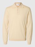 Selected 100 % MERINOULL STRIKKET POLOSKJORTE, Angora, highres - 16097823_Angora_001.jpg