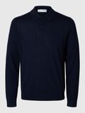Selected 100 % LAINE MÉRINOS POLO, Navy Blazer, highres - 16094654_NavyBlazer_001.jpg